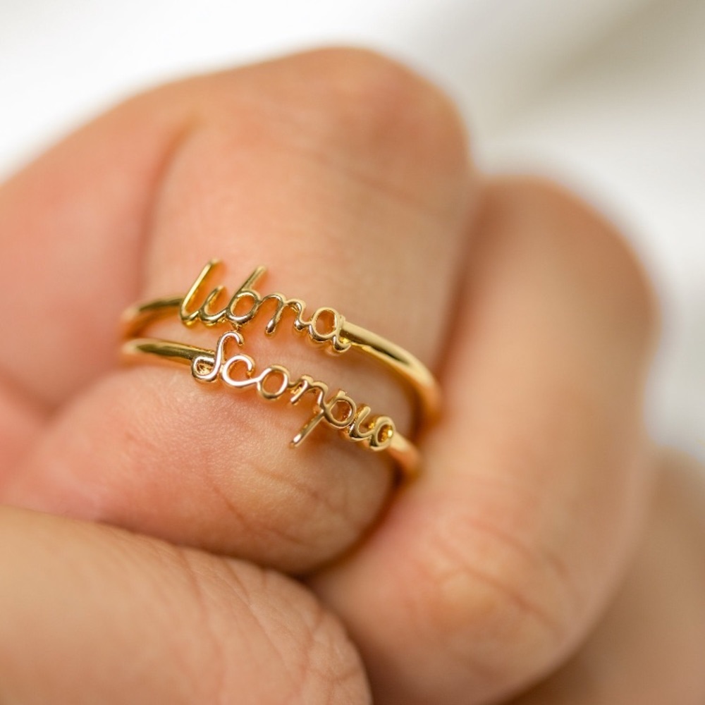Virgo Boho Minimalist Zodiac Sign Cute Simple Ring - Picture 2 of 10